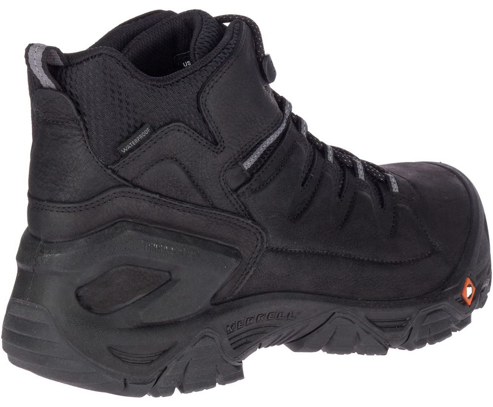 Merrell Vandrestøvler Herre - Strongfield Læder 6\" Waterproof Comp Toe - Sort - DSB926738